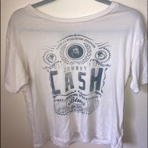 AMERICAN EAGLE SO SOFT JOHNNY CASH CROP T SHIRT